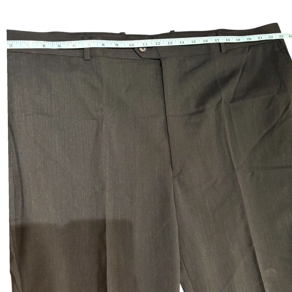 Joseph & Feiss Mens 100% Wool 2 Piece Suit Black 48 Short 46 Waist RN 77219 READ